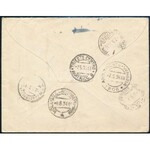 1934 Ajánlott levél Tuberkulózis bélyegekkel Olaszországba / Registered cover to Italy