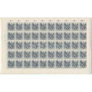 1938 Hivatalos Mi 28-36 hajtott 50-es teljes ívekben / Official 9 values, folded sheets of 50 (Mi EUR 500.-...