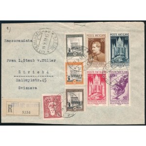 1938 Ajánlott levél Svájcba / Registered cover to Switzerland