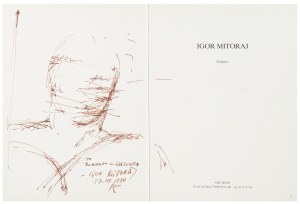 Igor Mitoraj (1944 Oederan - 2014 Paryż), Rysunek z dedykacją, 1990 r.