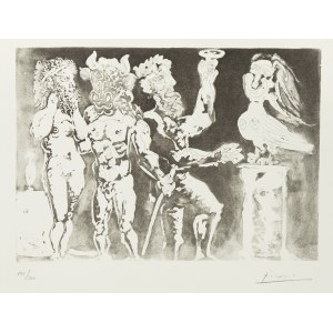 Pablo Picasso (1881 Malaga - 1973 Mougins), Zamaskowane postaci, kobieta-ptak. Z cyklu: Portfolio Vollarda, 1934, nr 24