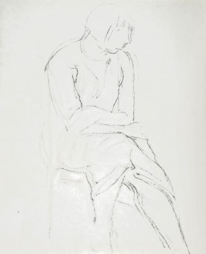 Leopold GOTTLIEB (1883-1934), Szkic siedzącej kobiety