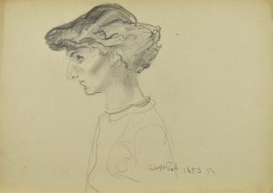 Kasper POCHWALSKI (1899-1971), Portret kobiety z profilu, 1953