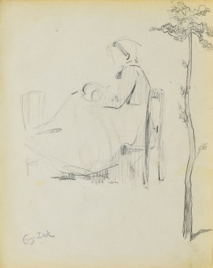 Eugeniusz ZAK (1887-1926), Kobieta siedząca na krześle