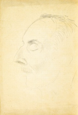 Henryk UZIEMBŁO (1879-1949), Szkic głowy z lewego profilu