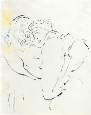 Leopold GOTTLIEB (1883-1934), Szkic przytulających się