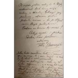 Brief von Feliks Nowowiejski(1877-1946)