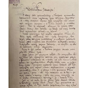 Brief von Stanisław Bursa (1865-1947) an Maria Paruszewska