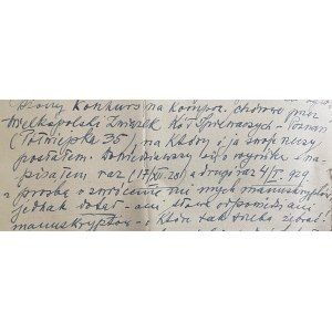 Letter from Stanislaw Lipsky(1880-1937)