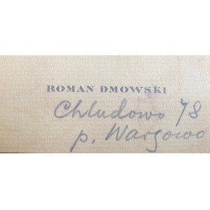 Wizytówka Romana Dmowskiego(1864-1939)