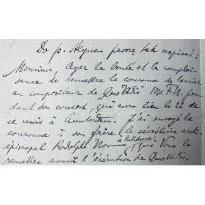 List Rudolfa Nowowiejskiego(1879-1963)