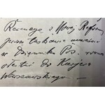 Brief von Feliks Nowowiejski(1877-1946)