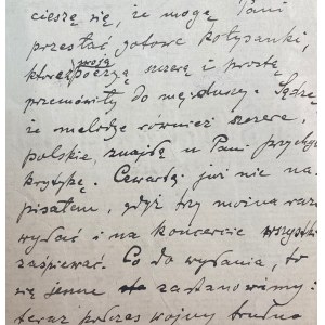 Letter from Felix Nowowiejski(1877-1946)