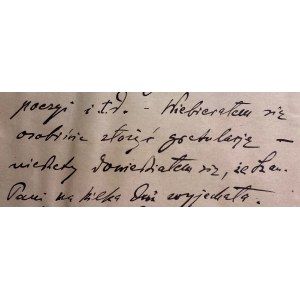 Letter from Felix Nowowiejski(1877-1946)
