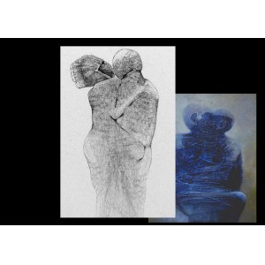 Zdzislaw Beksinski, Couple - computer modified drawing (2000-2004).