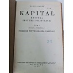 Marks Karol KAPITAŁ Krytyka Ekonomii Politycznej Tom 1,Wyd.1926