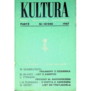 KULTURA PARYŻ Nr.10/240 1967 WITOLD GOMBROWICZ