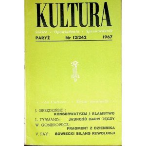 KULTURA PARYŻ Nr.12/242 1967 WITOLD GOMBROWICZ