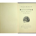 [KONIE, JEZDZIECTWO] MITSCHERLICH Alexander - Reiterbuch. Bilder, Gedanken und Gesänge. Berlin 1935