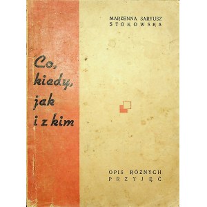 SARYUSZ STOKOWSKA Marzena - Co, kiedy, jak i z kim. Żnin (Wlkp) [lata 30. XX w.]BARDZO RZADKIE!