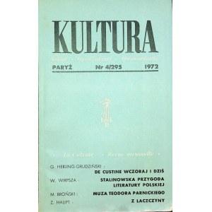 KULTURA PARYŻ Nr.4/295 1972