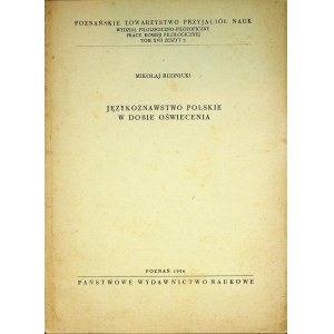 RUDNICKI Mikołaj – Językoznawstwo polskie w dobie Oświecenia.