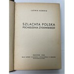 KORWIN Ludwik - Szlachta polska pochodzenia żydowskiego Wyd.1933 Reczne kolorowanie herbów!