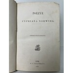 NORWID Cyprian - Poezye PIERWSZE WYDANIE ZBIOROWE, Lipsk 1863
