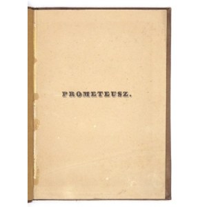 NIEMCEWICZ Julian Ursyn Prometeusz Poema Lipsk 1854
