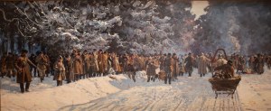 Julian Fałat (1853 Tuligłowy - 1929 Bystra), Wyjazd na polowanie, 1898 r.