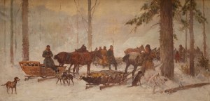 Adam Setkowicz (1875 Kraków - 1945 tamże), Zimowe polowanie