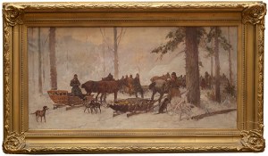 Adam Setkowicz (1875 Kraków - 1945 tamże), Zimowe polowanie