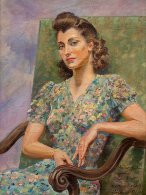 Jerzy Kossak (1886 Kraków - 1955 tamże), Portret Trude Geyer, 1940 r.