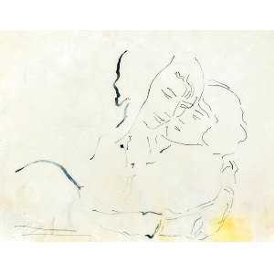 Leopold GOTTLIEB (1883-1934), Szkic przytulającej się pary