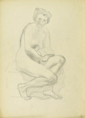 Kasper POCHWALSKI (1899-1971), Akt siedzącej kobiety, 1953