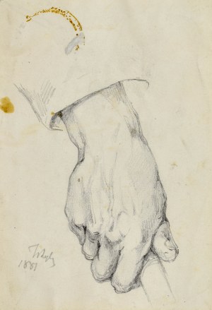 Tadeusz RYBKOWSKI (1848-1926), Studium dłoni, 1887
