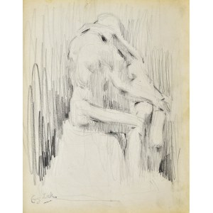 Eugeniusz ZAK (1887-1926), Szkic rzeźby Pocałunek Auguste'a Rodina (Paryż, Musee Rodin)