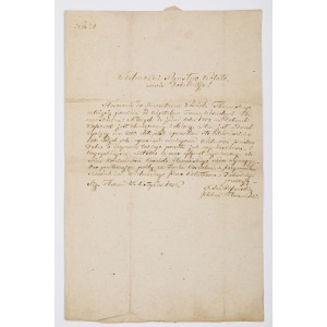 LIST OD PLEBANA TŁUCZAŃSKIEGO JANA PISAŃSKIEGO DO KOLATORÓW W KOSSOWEJ, 25.11.1836