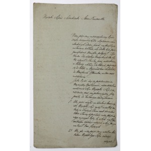 LIST DO WYSOKIEGO SĘDZIEGO SZLACHECKIEGO STANISŁAWOWSKIEGO
