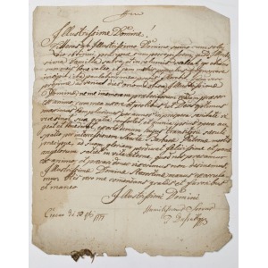LIST, Kraków, 20.09.1777