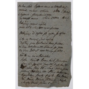 PRELIMINARZ FINANSÓW MAJĄTKU KOSSOWA, 1844