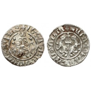 Armenia 1 Tram Levon I (1198-1219) Averse.: Levon seated facing on throne decorated with lions. holding cross and lis...