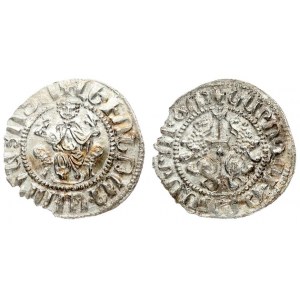 Armenia 1 Tram Levon I (1198-1219) Averse.: Levon seated facing on throne decorated with lions. holding cross and lis...