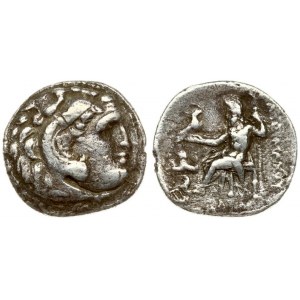 Greece Thrace 1 Drachma Lysimachos 301-297 BC. Kolophon. Head of Herakles right wearing lion skin headdress ...