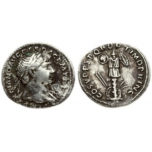 Roman Empire 1 Denarius Traianus AD 98-117. Roma. Avers: IMP TRAIANO AVG GER DAC P M TR P COS V P P. Revers...