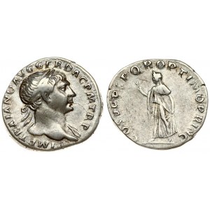 Roman Empire 1 Denarius Traianus AD 98-117. Roma. Avers: IMP TRAIANO AVG GER DAC P M TR P COS V P P. Revers...