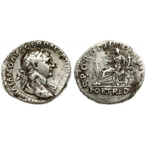 Roman Empire 1 Denarius Traianus AD 98-117. Roma. Av.: IMP CAES NER TRAIAN OPTIM AVG GERM DAC. laurel...