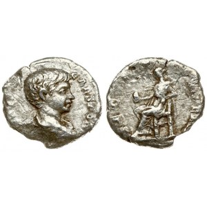 Roman Empire 1 Denarius Caracalla  AD 198-217. Roma. 196 AD. M AVR ANTON - CAES PONTIF...
