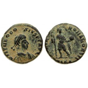Roman Empire 1/2 Maiorina Theodosius (379-395). Averse : D N THEODO-SIVS P F AVG. Reverse : GLORIA - ROMANORVM// ALEA...