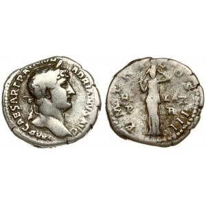 Roman Empire 1 Denarius 124 Hadrianus AD 117-138. 124 AD. Rome mint. Avers :IMP CAESAR TRAIAN - HADRIANVS AVG...